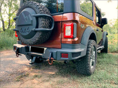 Mahindra Thar  Rear Bumper Model-RM | Compatible with brake lights and  Number plate