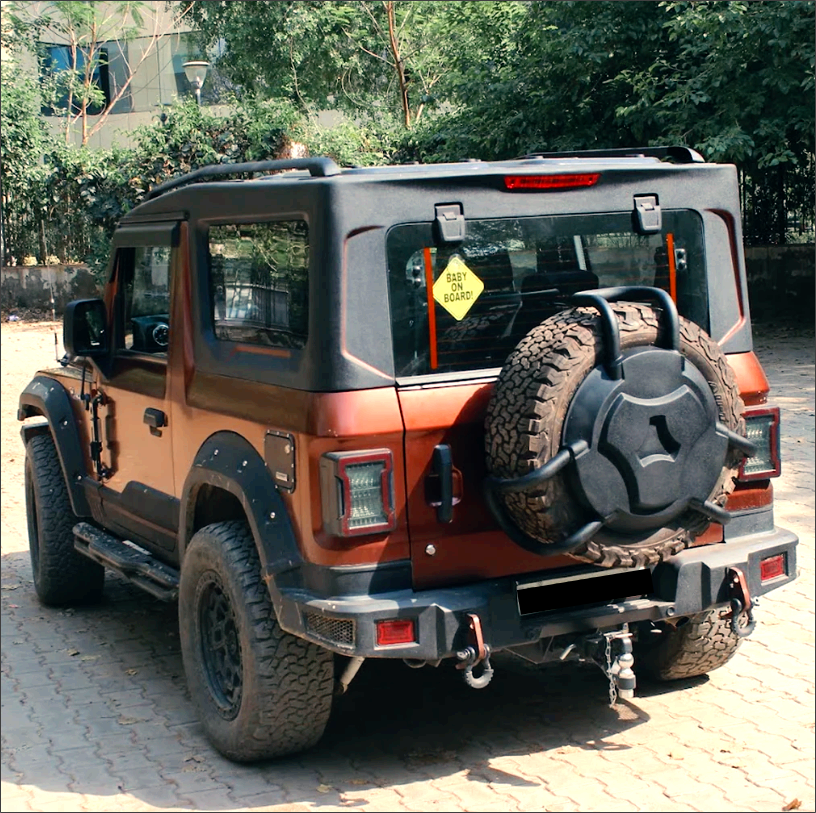 Mahindra Thar Stepney Cover Lock Model-I | Heavy-Duty Lockable Spare Wheel