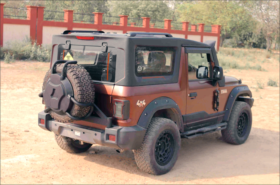 Mahindra Thar Stepney Cover Lock Model-I | Heavy-Duty Lockable Spare Wheel