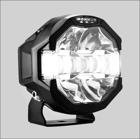 Ironman Scope 5-Inch Driving Lights | Combo Beam with DRL and Illuminated Logo