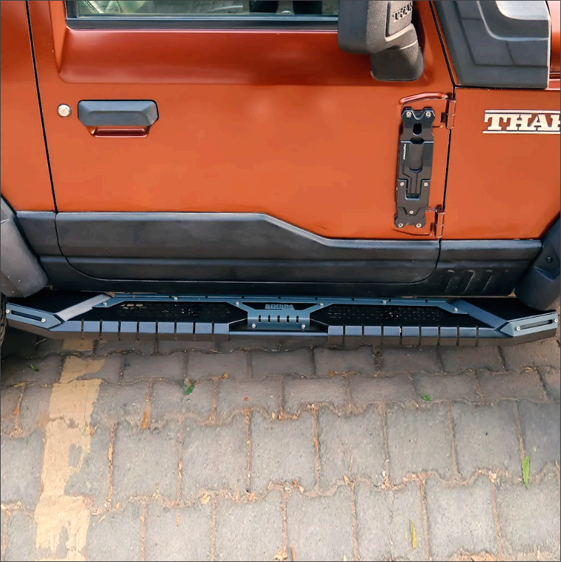 Mahindra Thar Bimbra Side Steps Model-TX  | Heavy-Duty Aluminum Footboard with Anti-Slip Design