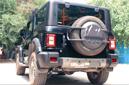 Mahindra Thar Stepney Cover Lock | Heavy-Duty FRP Line-X Coated  Wheel Protector