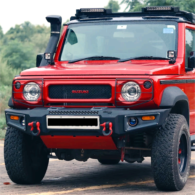 Suzuki Jimny  Metal Front Bumper Model-MO | Bimbra 4x4 Bumper with Skid Plate (Fits 2023+Models)