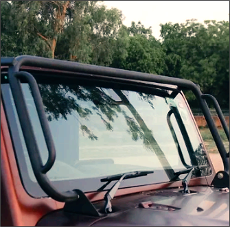 Mahindra Thar Windshield Light Rod | Heavy-Duty Auxiliary Light Mount