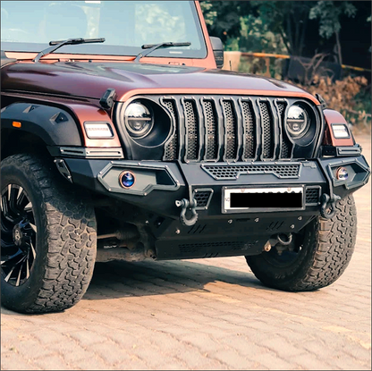 Mahindra Thar Front Metal Bumper | MX-Model Heavy-Duty Off-Road Bumper