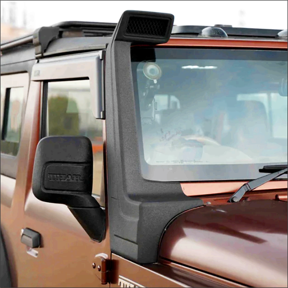 Mahindra Thar Diesel Functional Snorkel | Line-X Coated FRP Snorkel Fits 2020+ Models