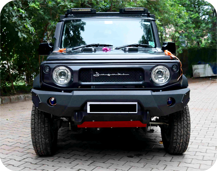 Suzuki Jimny Front Bumper Model-J | Bimbra 4x4  Winch Ready Metal Bumper