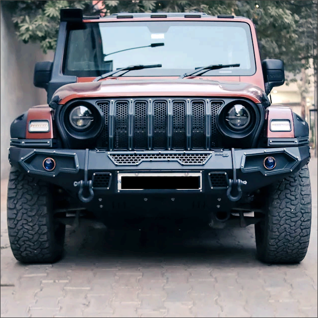Mahindra Thar Front Metal Bumper | MX-Model Heavy-Duty Off-Road Bumper