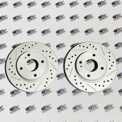 Brake Kraft Ventilated Disc Brake Set of-2 | Performance Disc Fits for | Ford Freestyle
