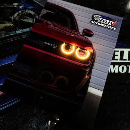 Dodge LED Car Poster | Lightning Frame | Portrait Wall Art