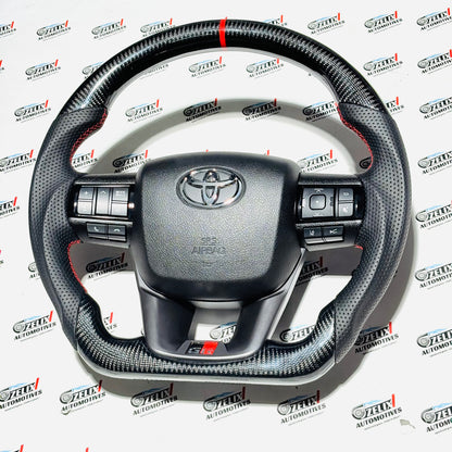 Toyota Fortuner Steering Wheel  GR Sport Style | Aftermarket Carbon Fiber Finish