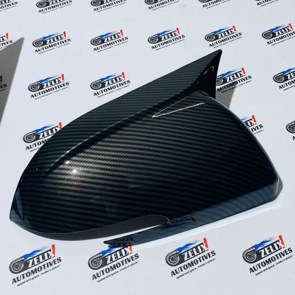 Kia Seltos Batman Style Mirror Covers | Premium ABS Gloss Black (Fits 2019+ Models)