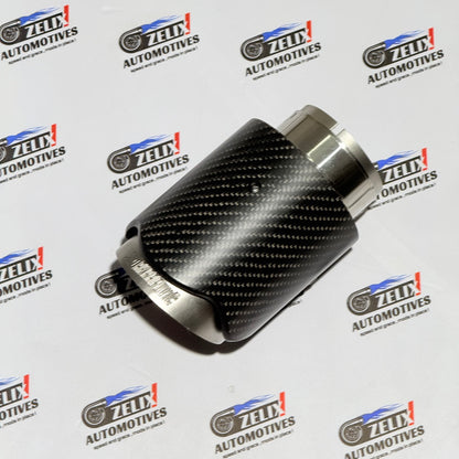 Akrapovic Wave Design Exhaust Tip | Matte Carbon Finish