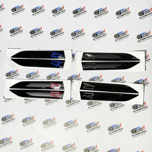 VW R-Logo Fender Emblems Long-Design | Aftermarket OEM-Design in Multiple Colour Options