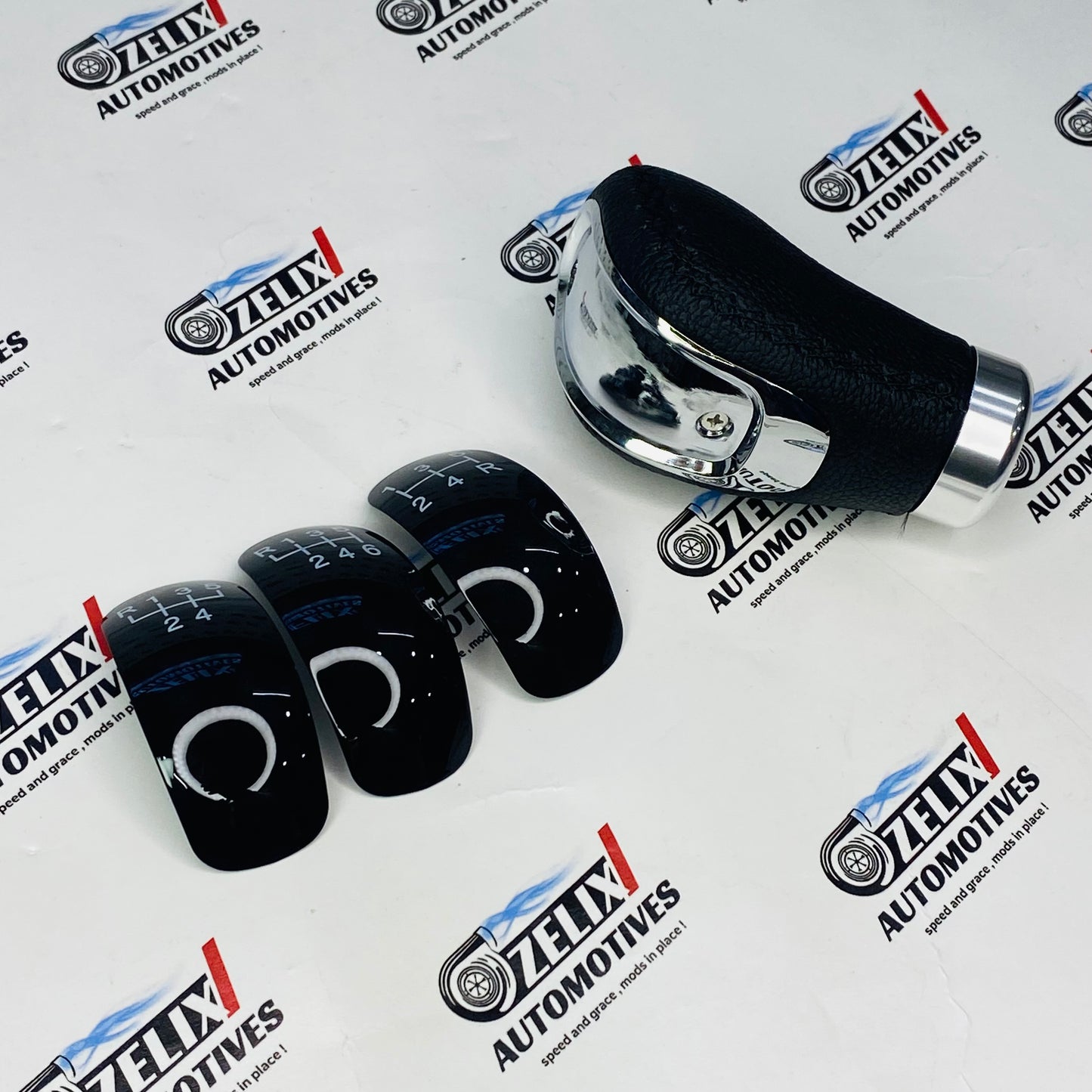 Leatherette 5 & 6 Speed Manual Car Gear Shift Knob | Universal Fit
