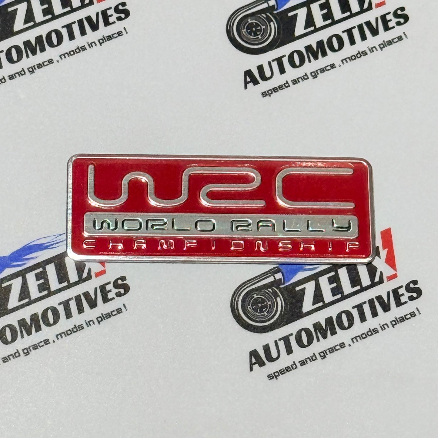 WRC Stickers Two Design Shapes for Custom Placement | Black and Red Colour Options