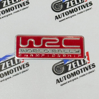 WRC Stickers Two Design Shapes for Custom Placement | Black and Red Colour Options