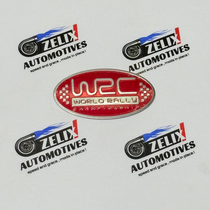 WRC Stickers Two Design Shapes for Custom Placement | Black and Red Colour Options