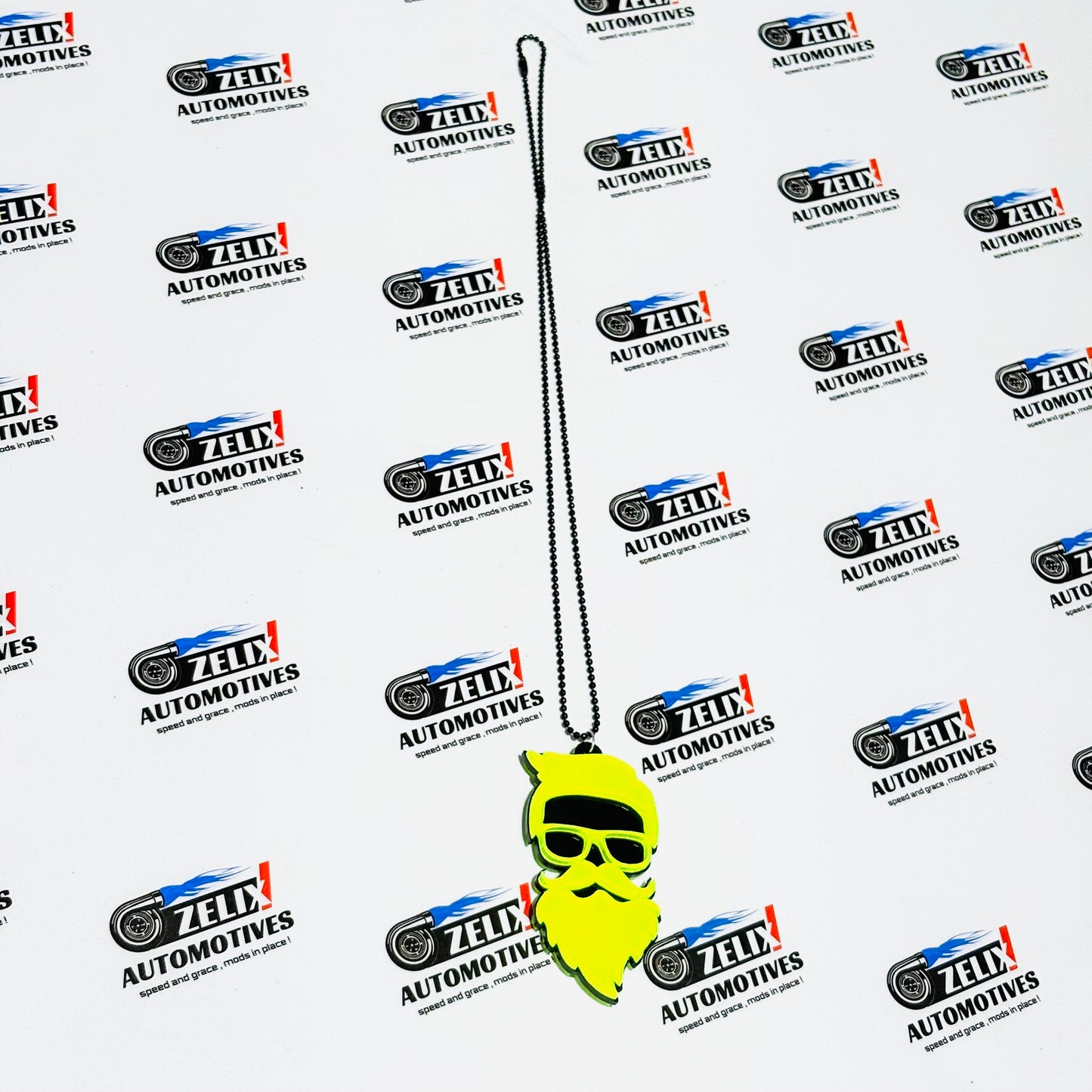 Fluorescent Green Car Mirror Hanging – Stylish Interior Accessory