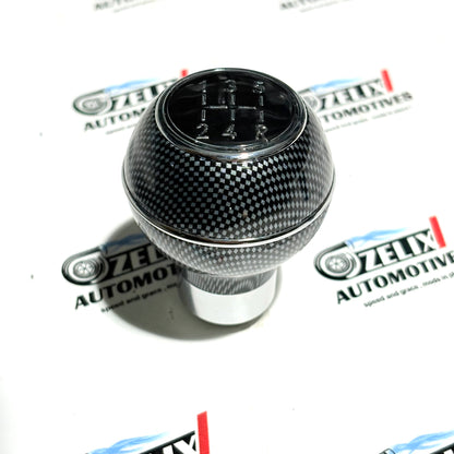MOMO Round Gear Knob |  Carbon Fiber Finish for Manual Cars