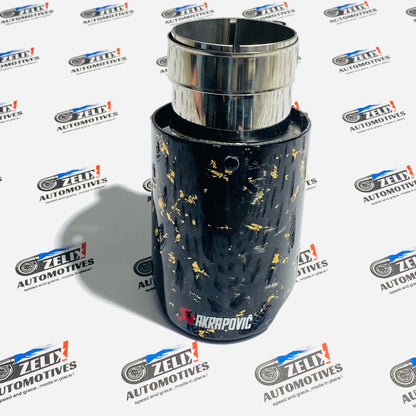 Akrapovic  Single Exhaust Tip Forged Carbon Finish | 64–67mm Inlet