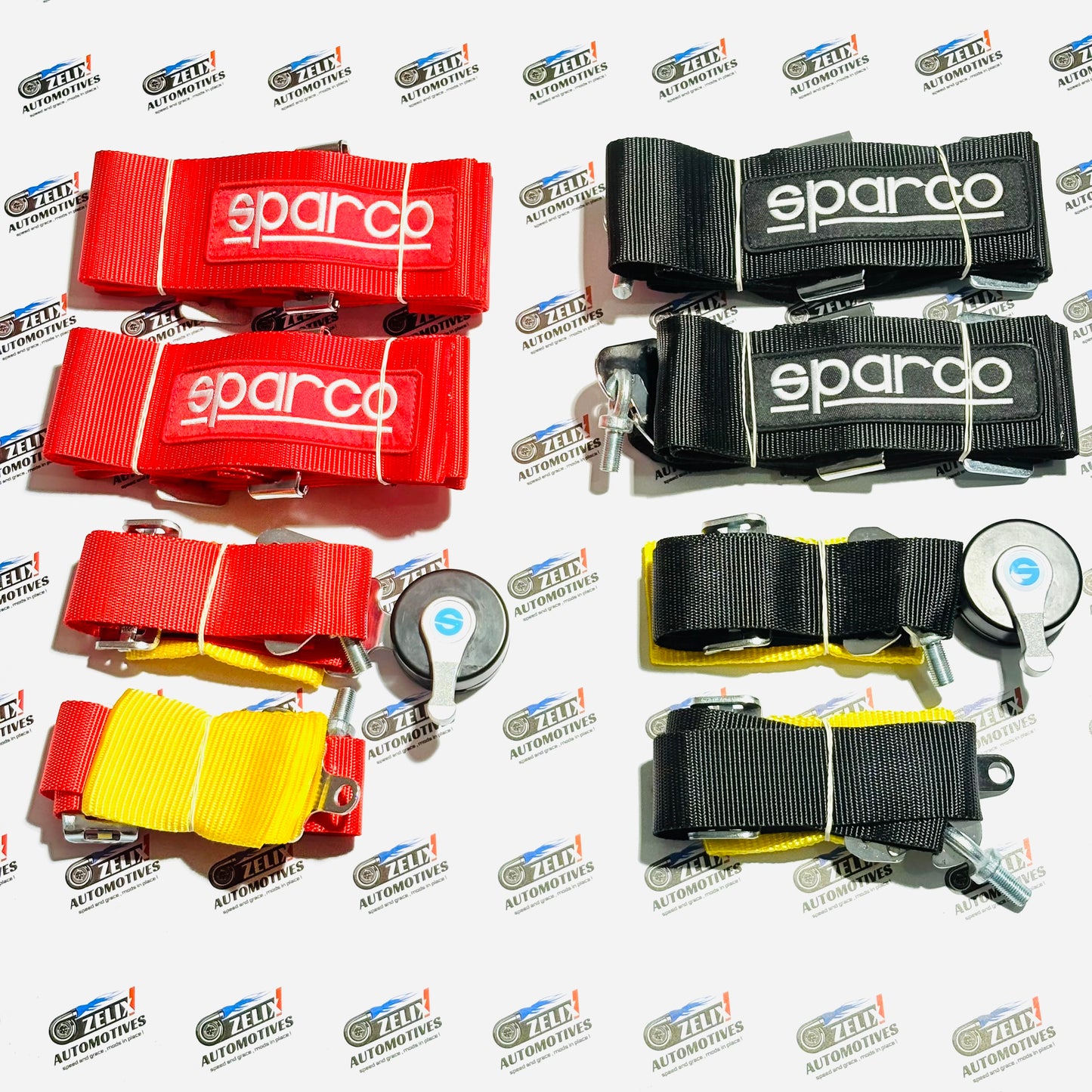 SPARCO 4-Point Racing Seat Belt Harness – Universal Red