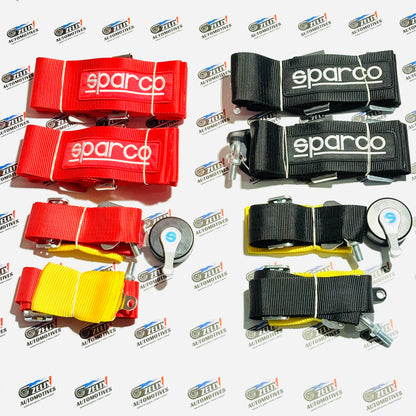 SPARCO 4-Point Racing Seat Belt Harness – Universal Red