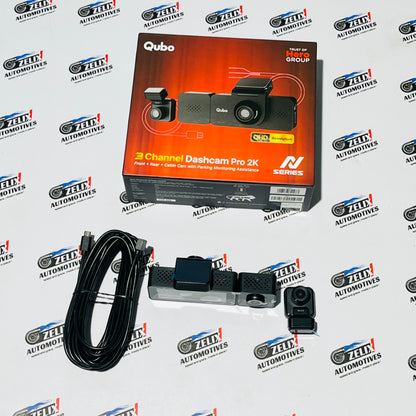 Qubo 3-Channel Dash cam Setup N-Series | Front, Rear & Cabin Camera | Complete Driving Security