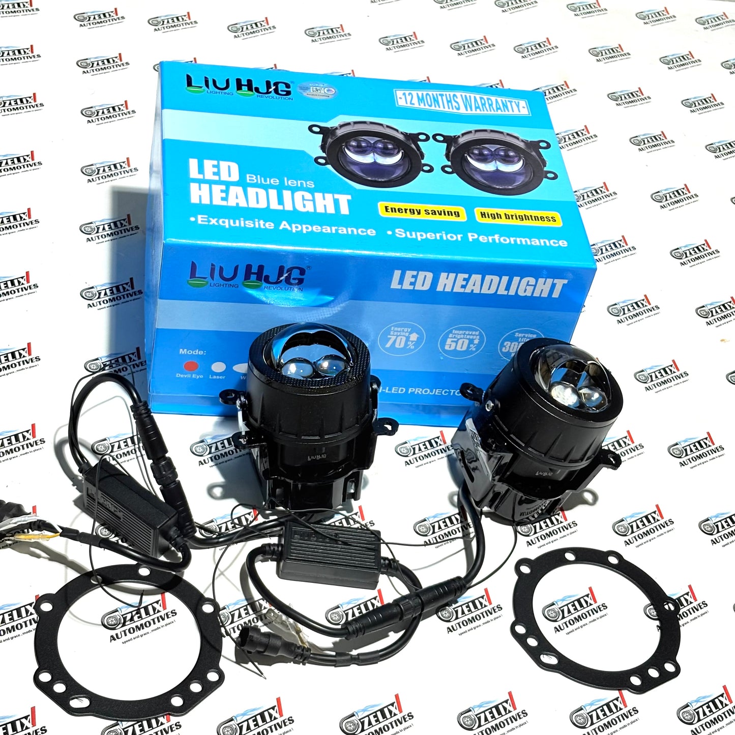 HJG  BI-LED Projector Lens 3-Inch | Triple output High brightness with energy saving