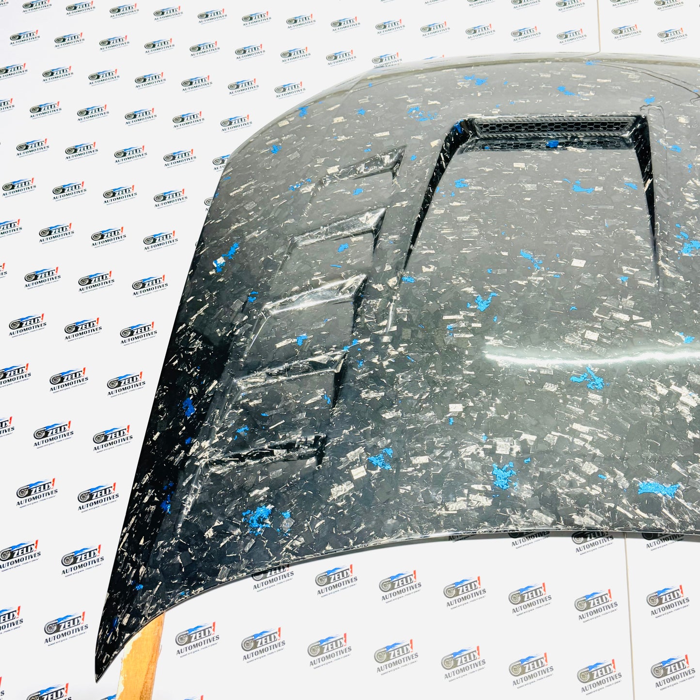 VW Polo Blue Forged Carbon Fibre Hood | Original Carbon Premium Upgrade