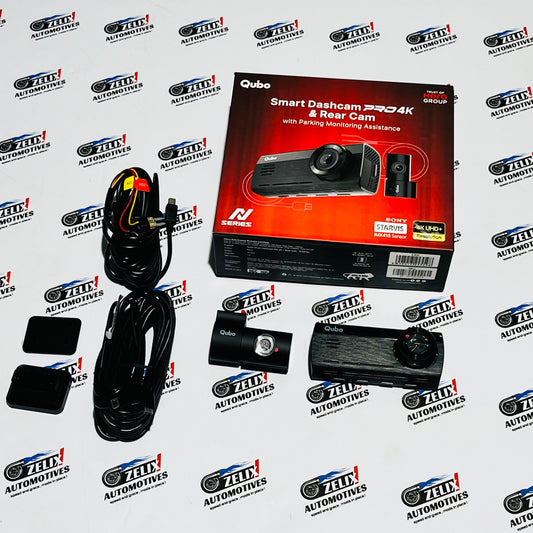 Qubo Dashcam Pro 4K with Rear Camera N-Series | Sony IMX415 Sensor for Superior Clarity