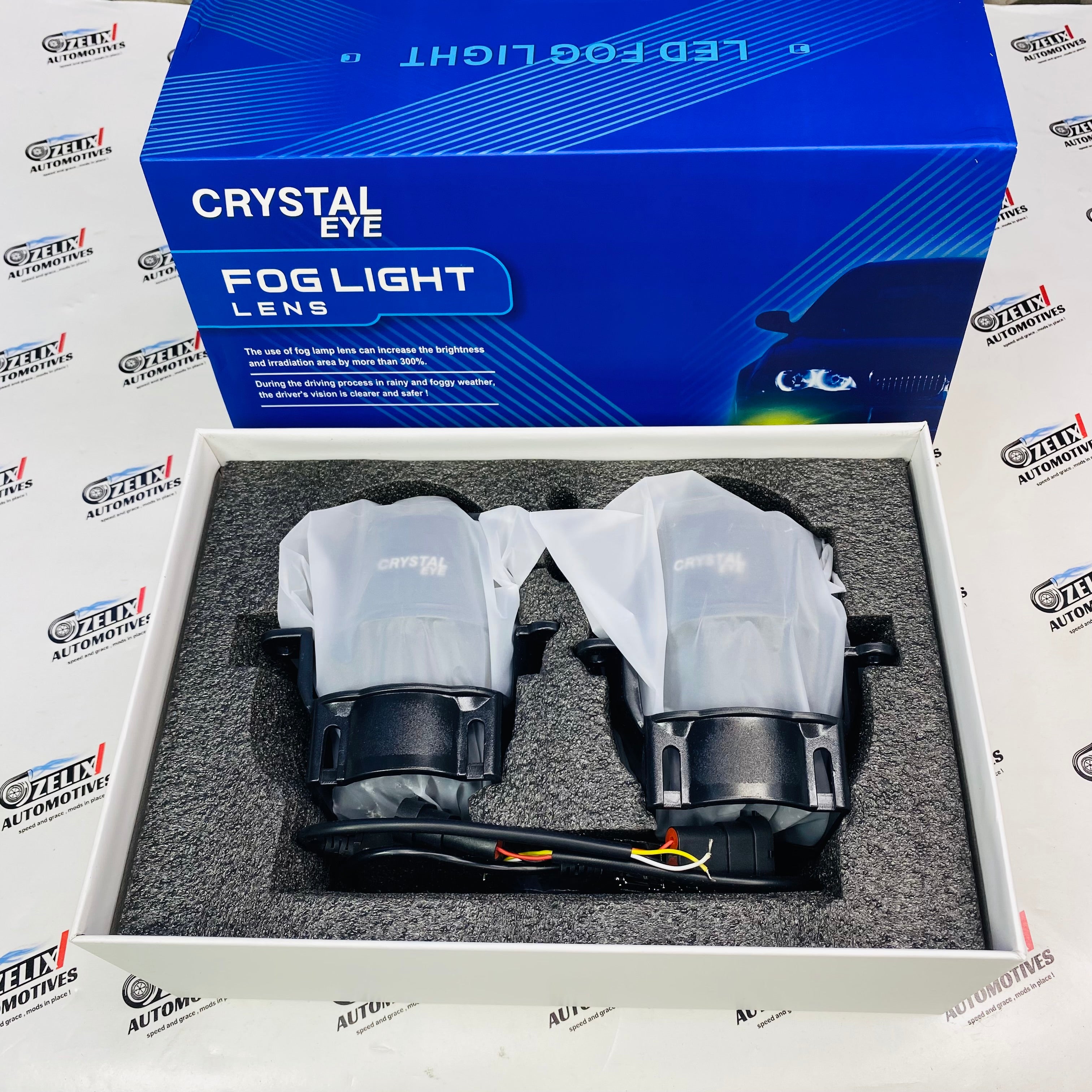Crystal Eye 3-Inch 55W LED Projector Fog Lamp Lens | Universal Fit ...
