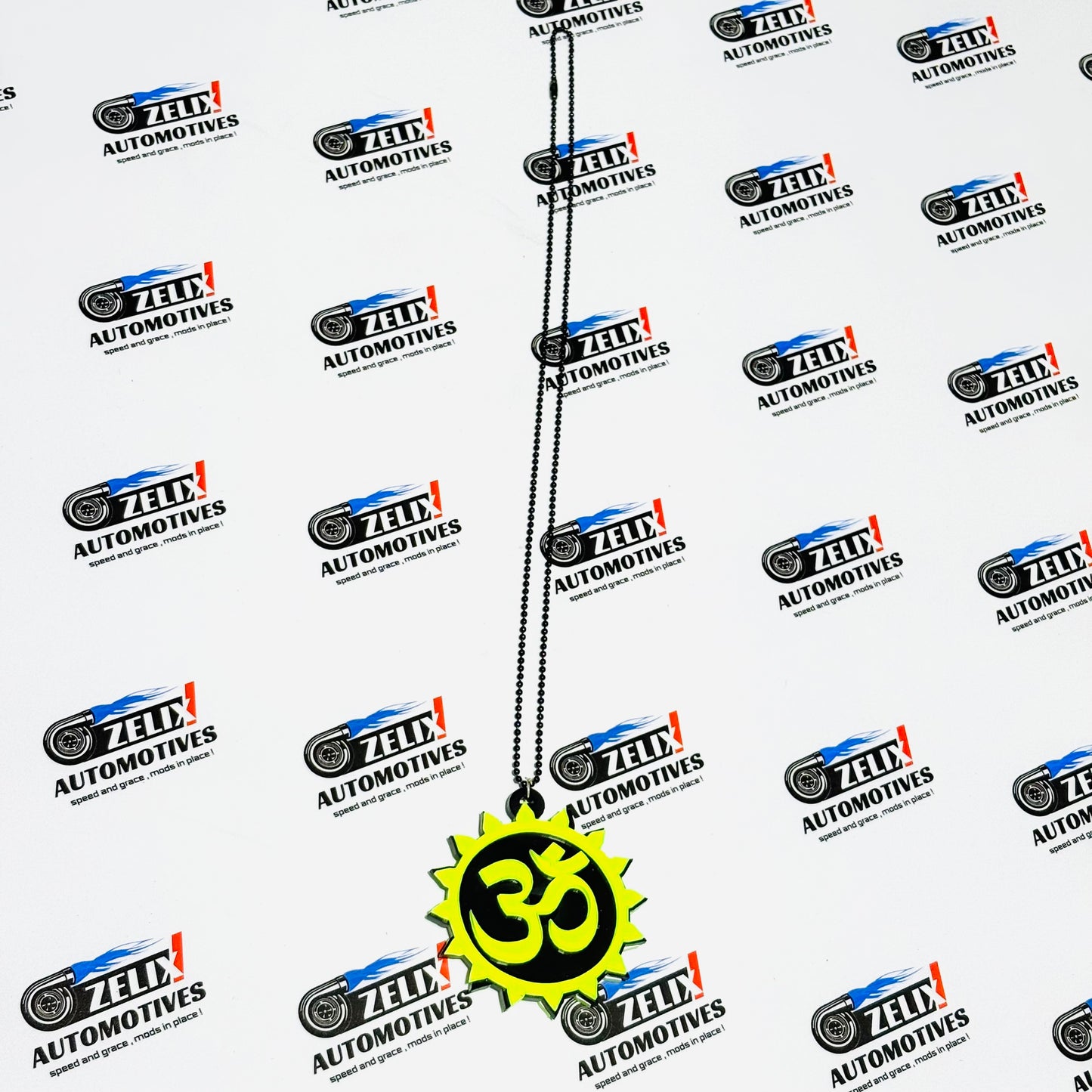 Fluorescent Green Car Mirror Hanging – Stylish Interior Accessory