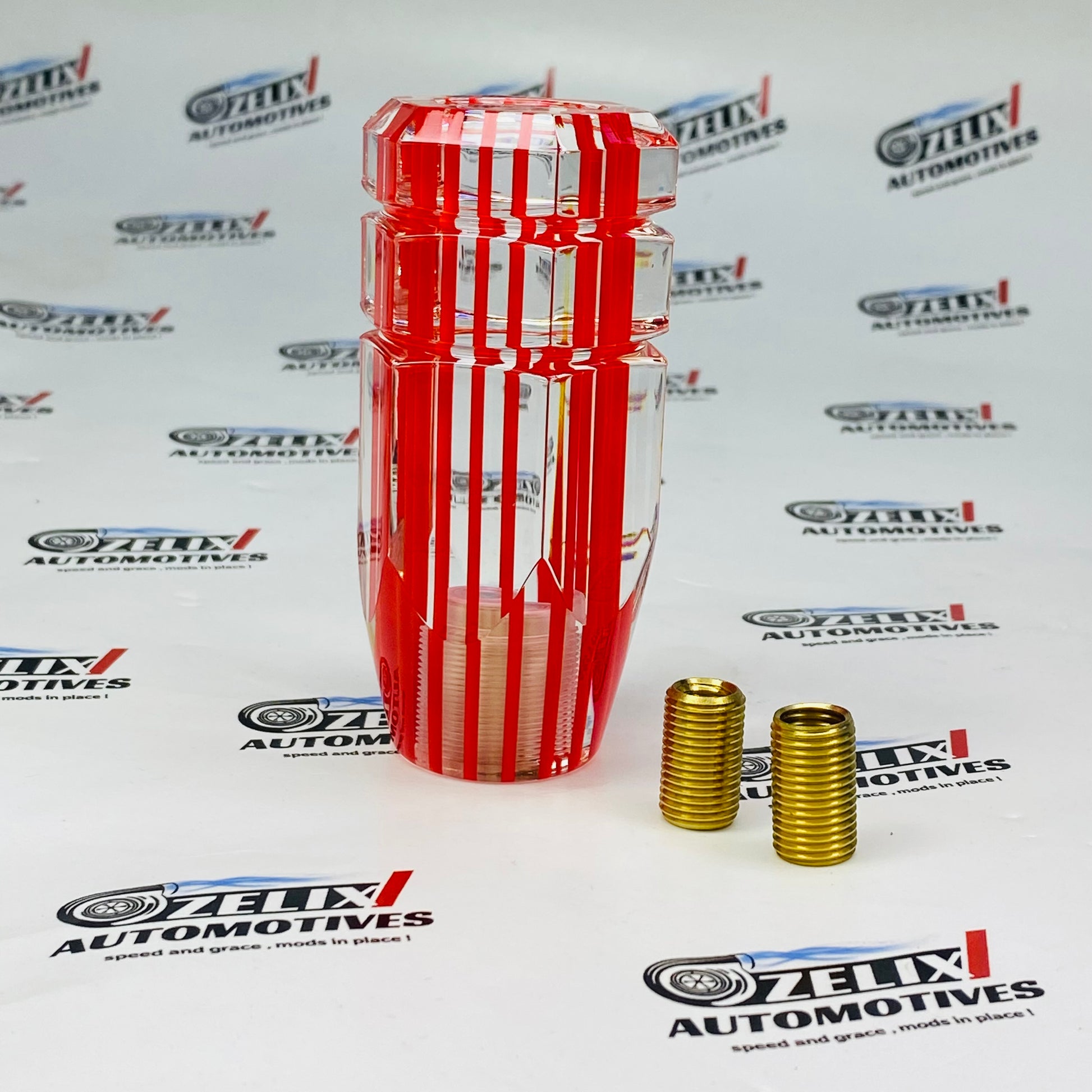 Red Bubble Lined Gear Knob Unique & Stylish Universal Car Shift Knob