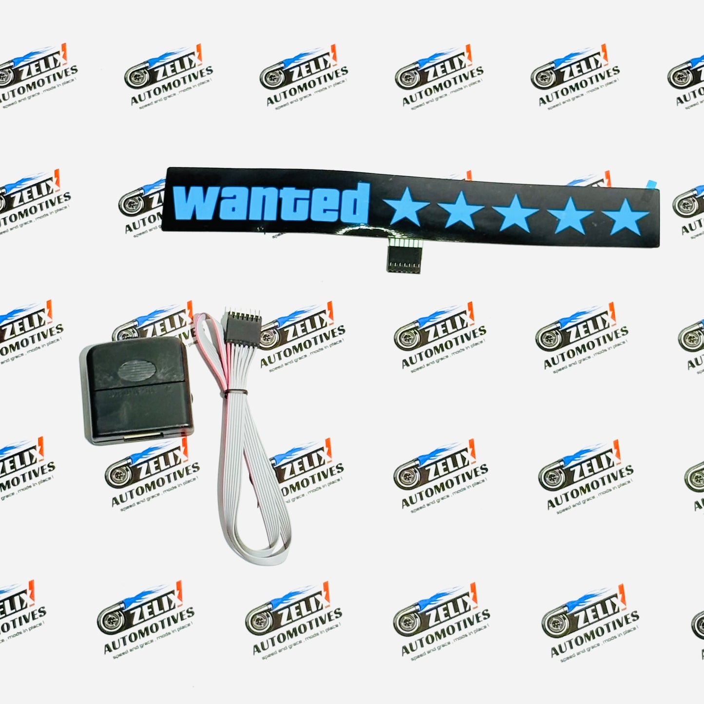 WANTED LED Panel | 5-Star Animated Car LED Display
