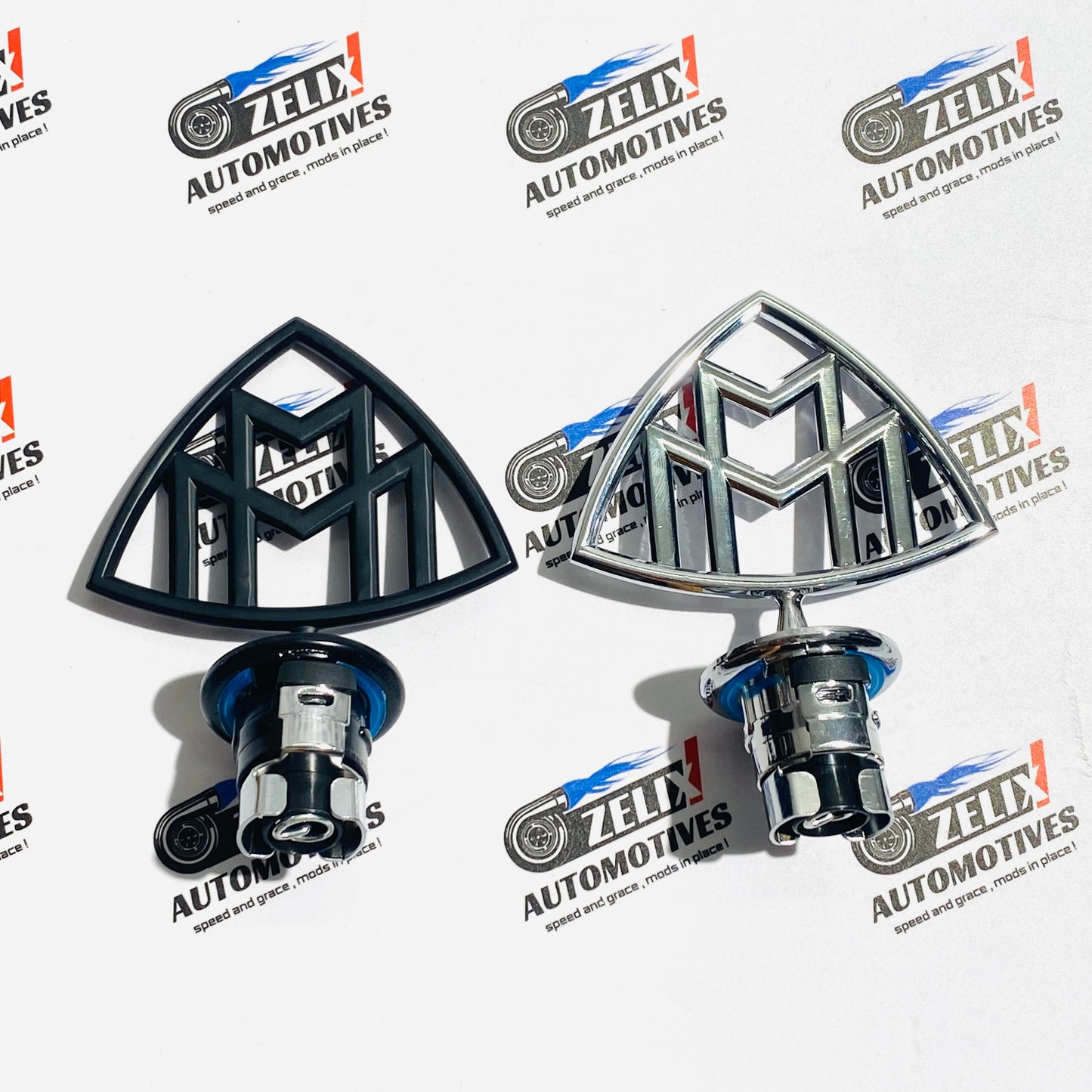 Mercedes Maybach Hood Emblems | Aftermarket OEM-Style Fit (Black/Chrome) Colour Options