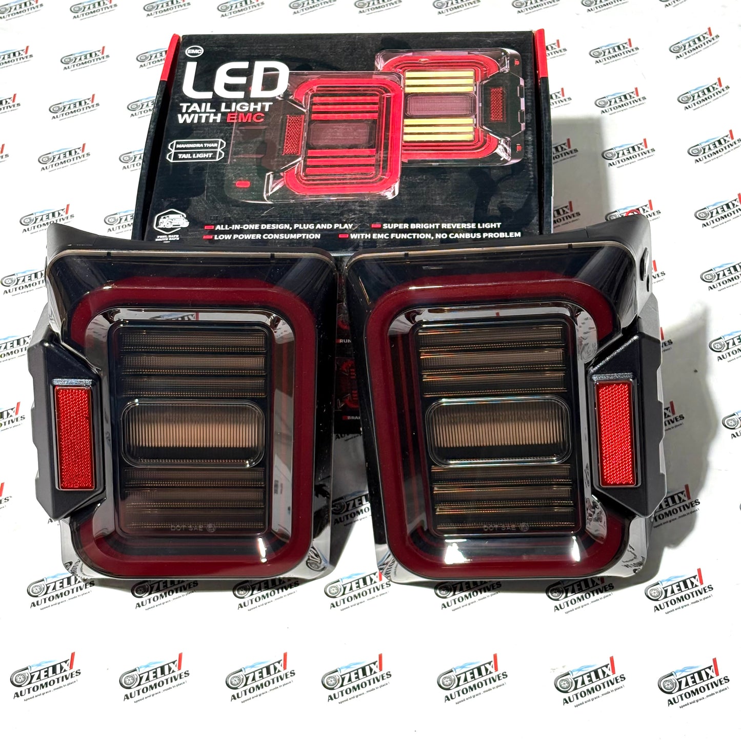 Mahindra Thar Wrangler-Style LED Tail Lights | Design with Plug-and-Play Fitment