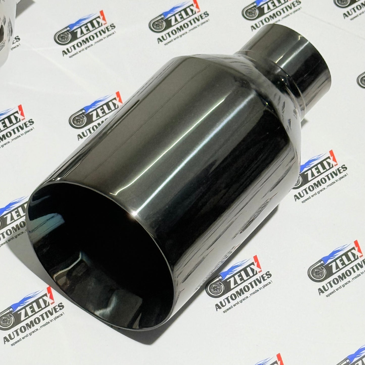 Monster Size Single Exhaust Tip | Performance Upgrade | Chrome/ Glossy Black Finish