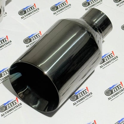 Monster Size Single Exhaust Tip | Performance Upgrade | Chrome/ Glossy Black Finish