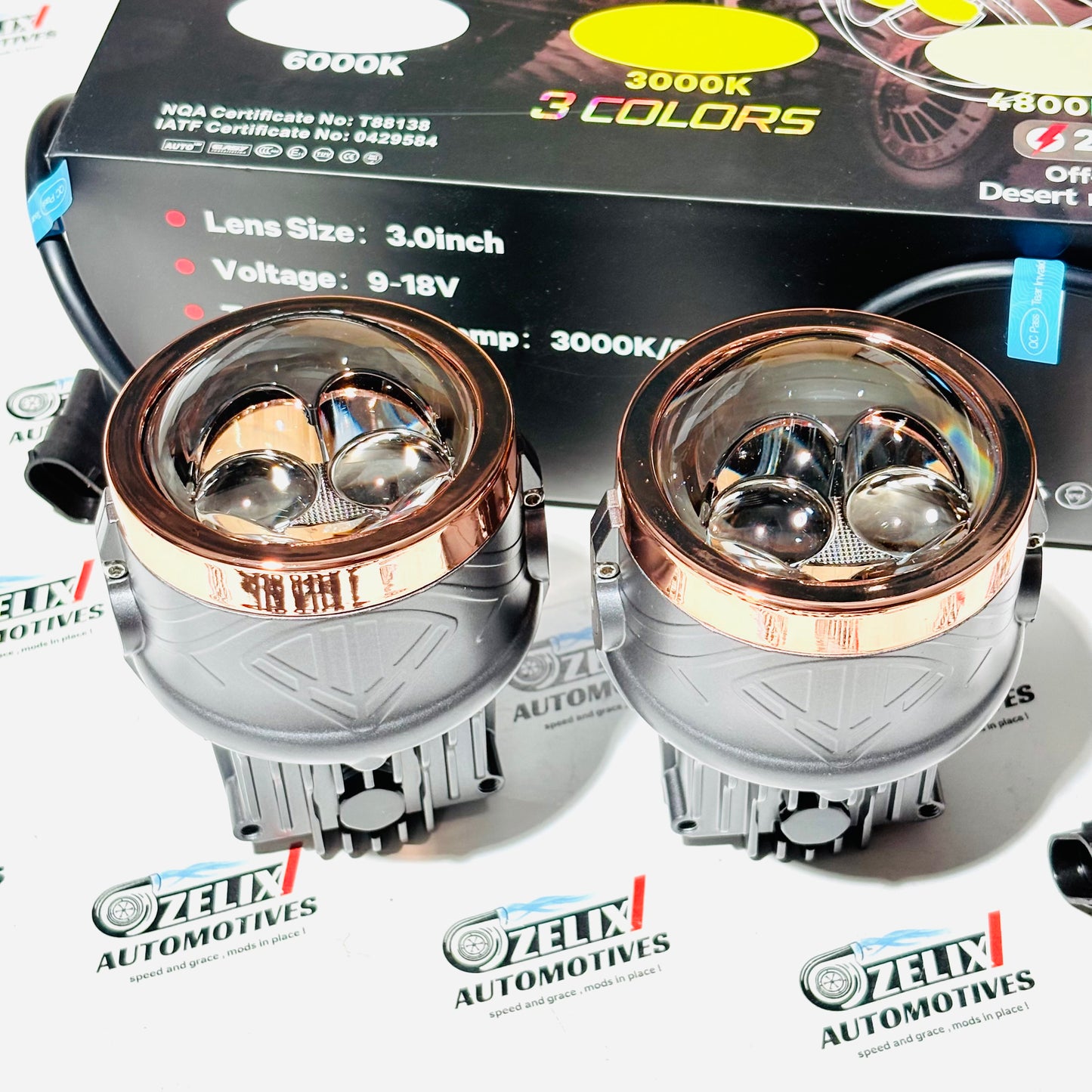 IPH-Car-M6282 Bi-LED Fog Lamp | Premium 3.0-Inch HD Leans