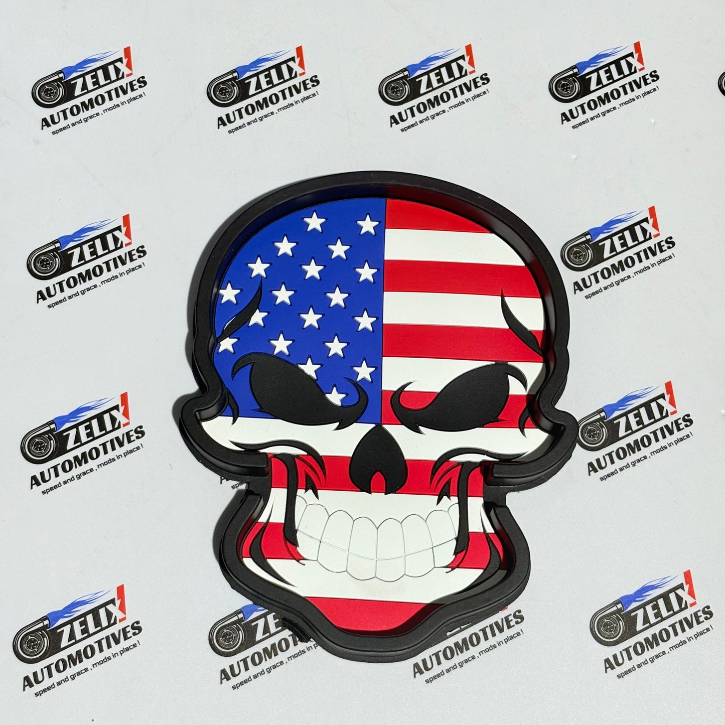 Skull Non-Slip Car Dashboard Mat | German,UK,USA Flag Designs