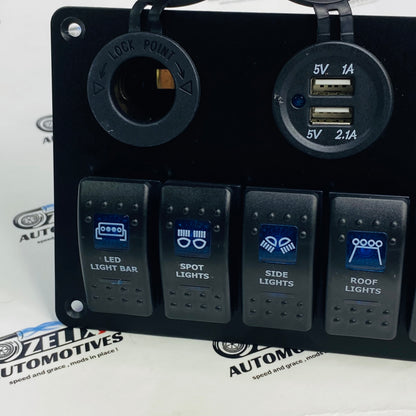 Universal  switch panel for cars and off-roading vehicles