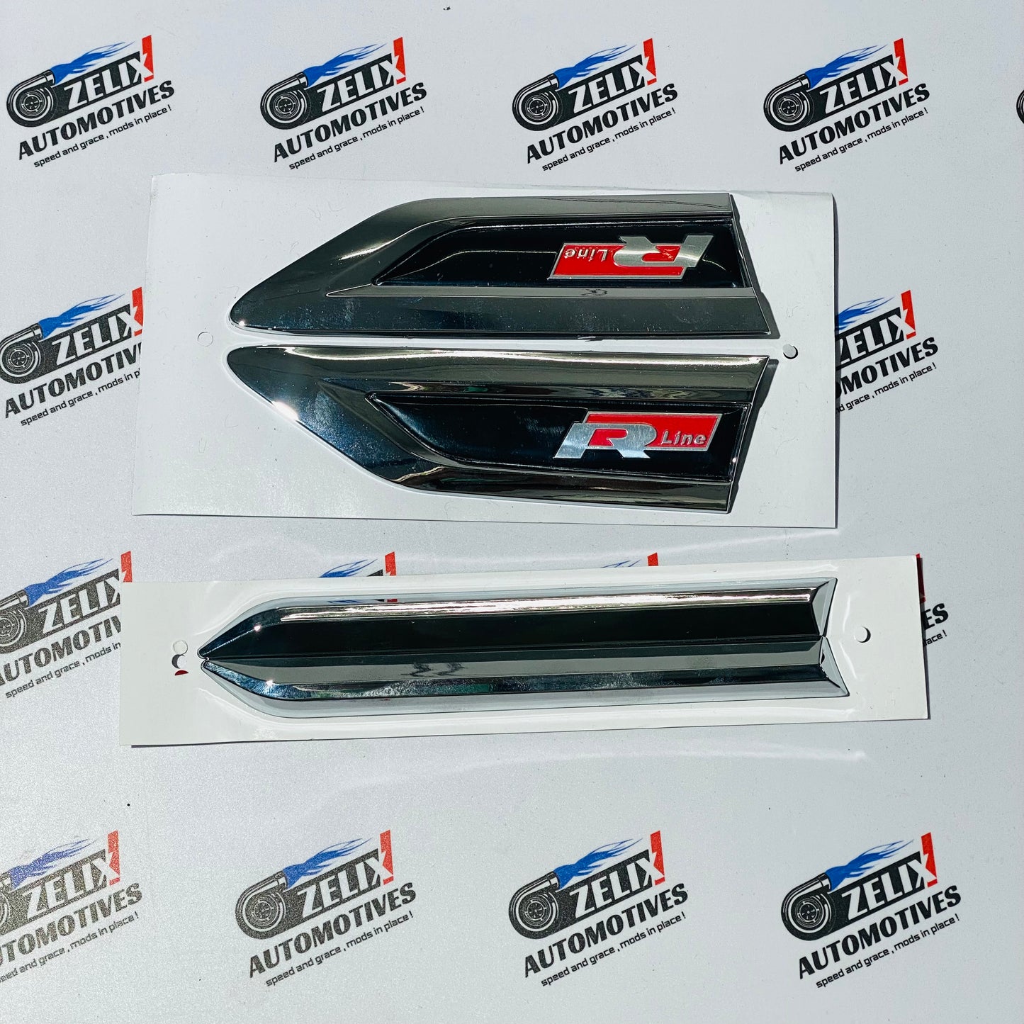 VW POLO R-Line Fender Emblem Kit set of 2 | Enhances the overall side profile Multi Colour Options