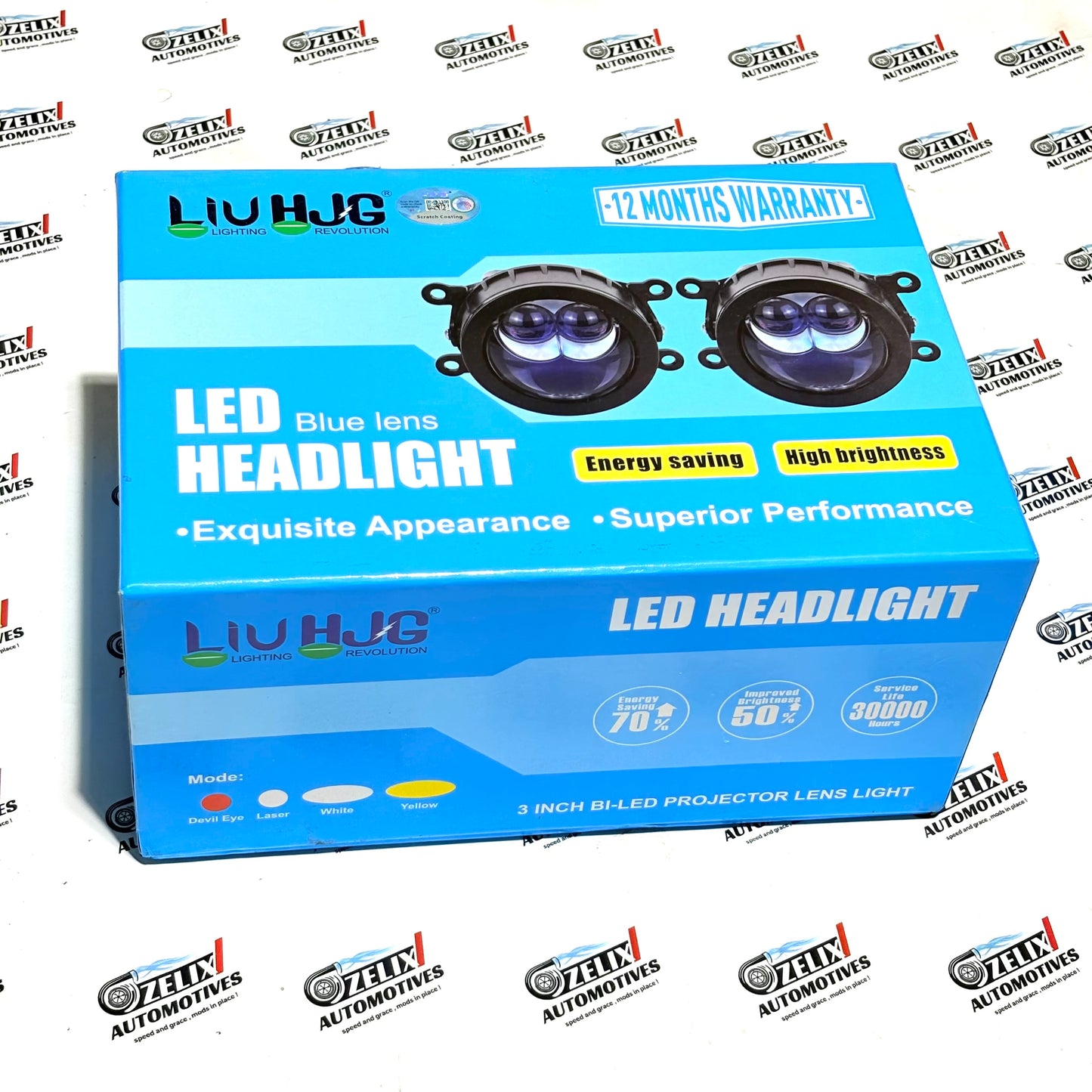 HJG  BI-LED Projector Lens 3-Inch | Triple output High brightness with energy saving