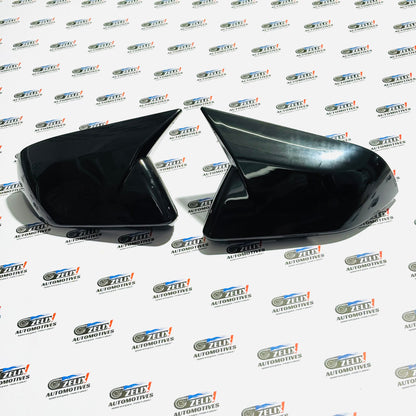 Ford Mustang Batman Style Mirror Covers with Indicator Lights | Premium Glossy Black (Fits 2016-2023 Models)