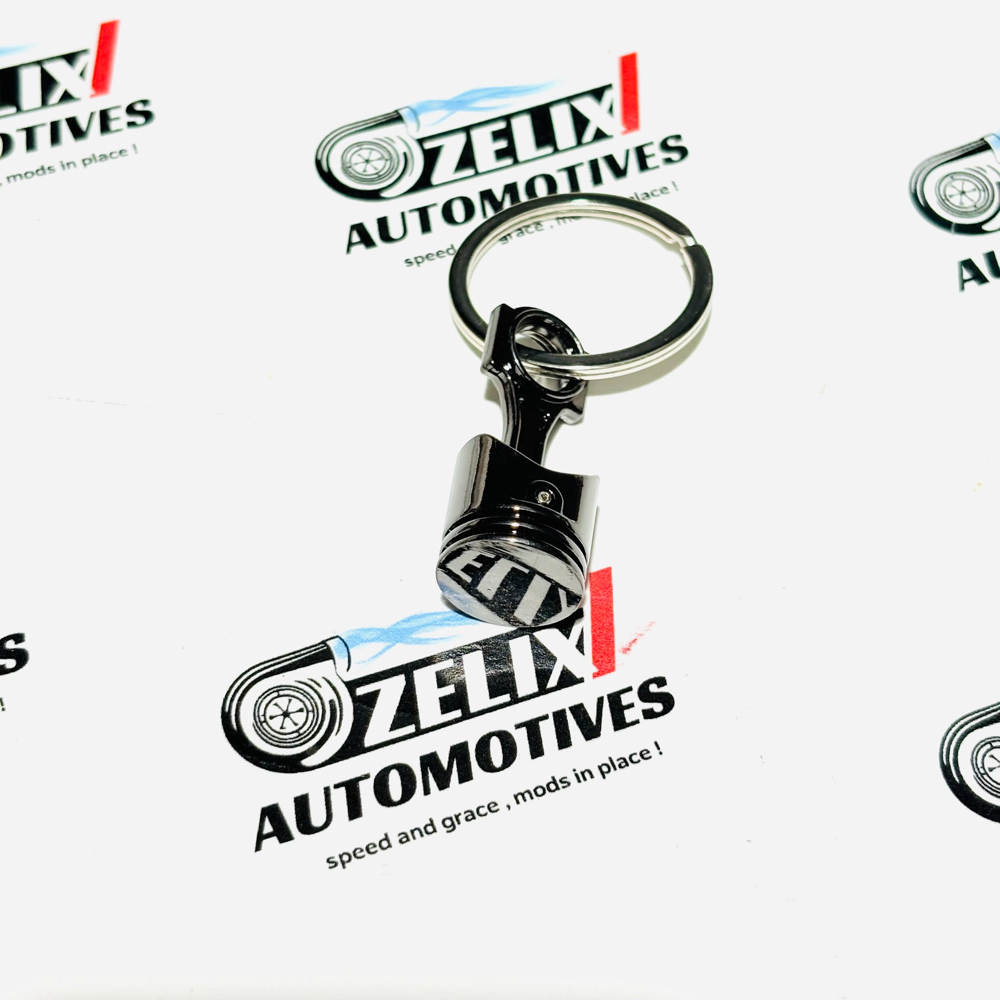 Piston Style Metal Keychain | Moving Engine Design – Zelix Automotives