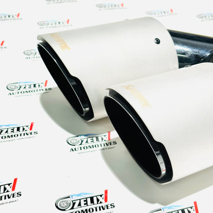 Akrapovic Dual Exhaust Tip | Premium Heavy Quality Matte Silver Finish