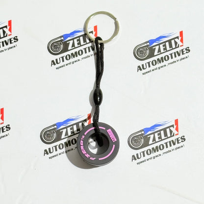 F1 Racing Tyre Design Keychain | Motorsport Style Key Holder