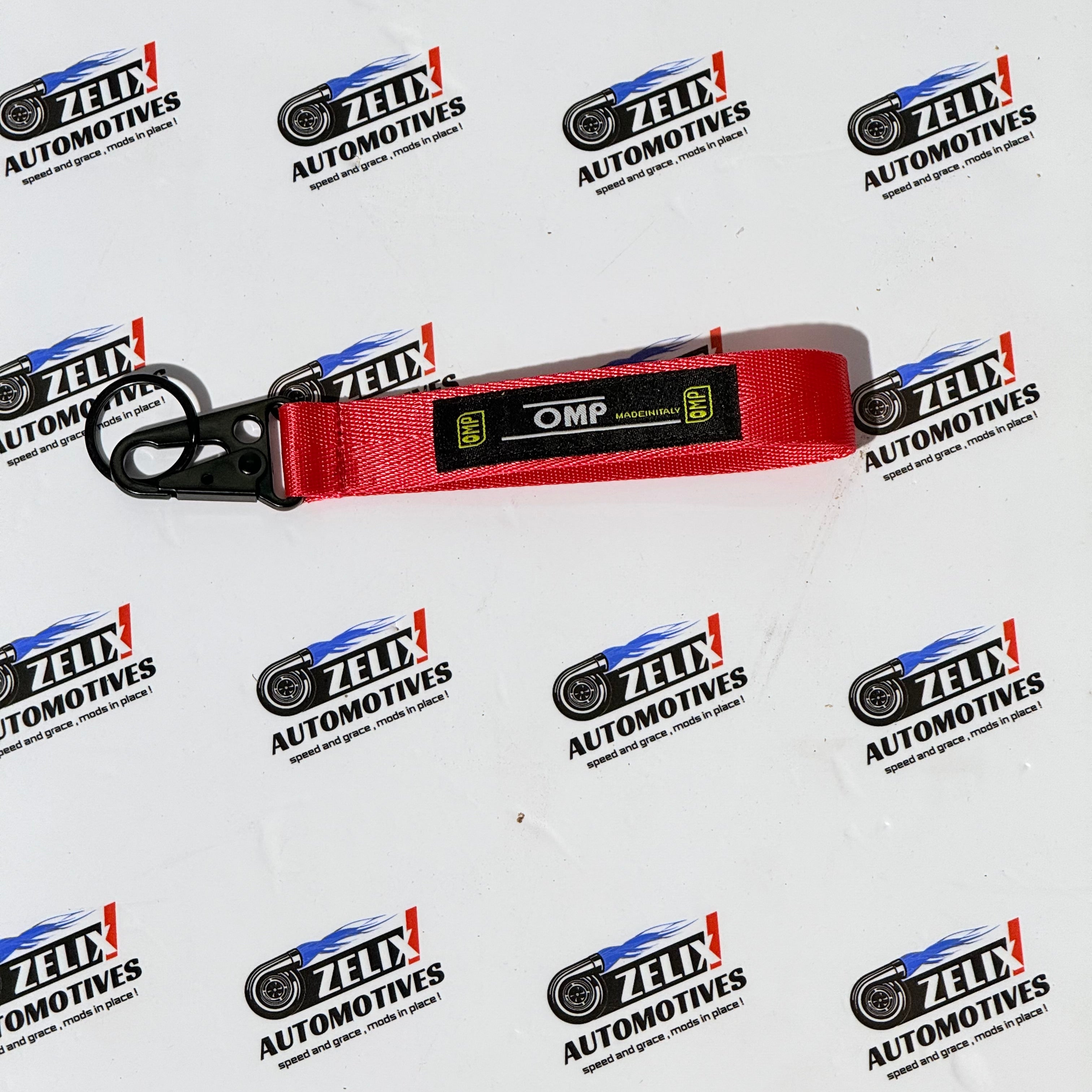 OMP Racing Keychain Strap | Premium Fabric Key Holder – Zelix Automotives