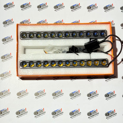 LED Work Light Bar | Dual Color White & Yellow Auxiliary Lights (Pair)